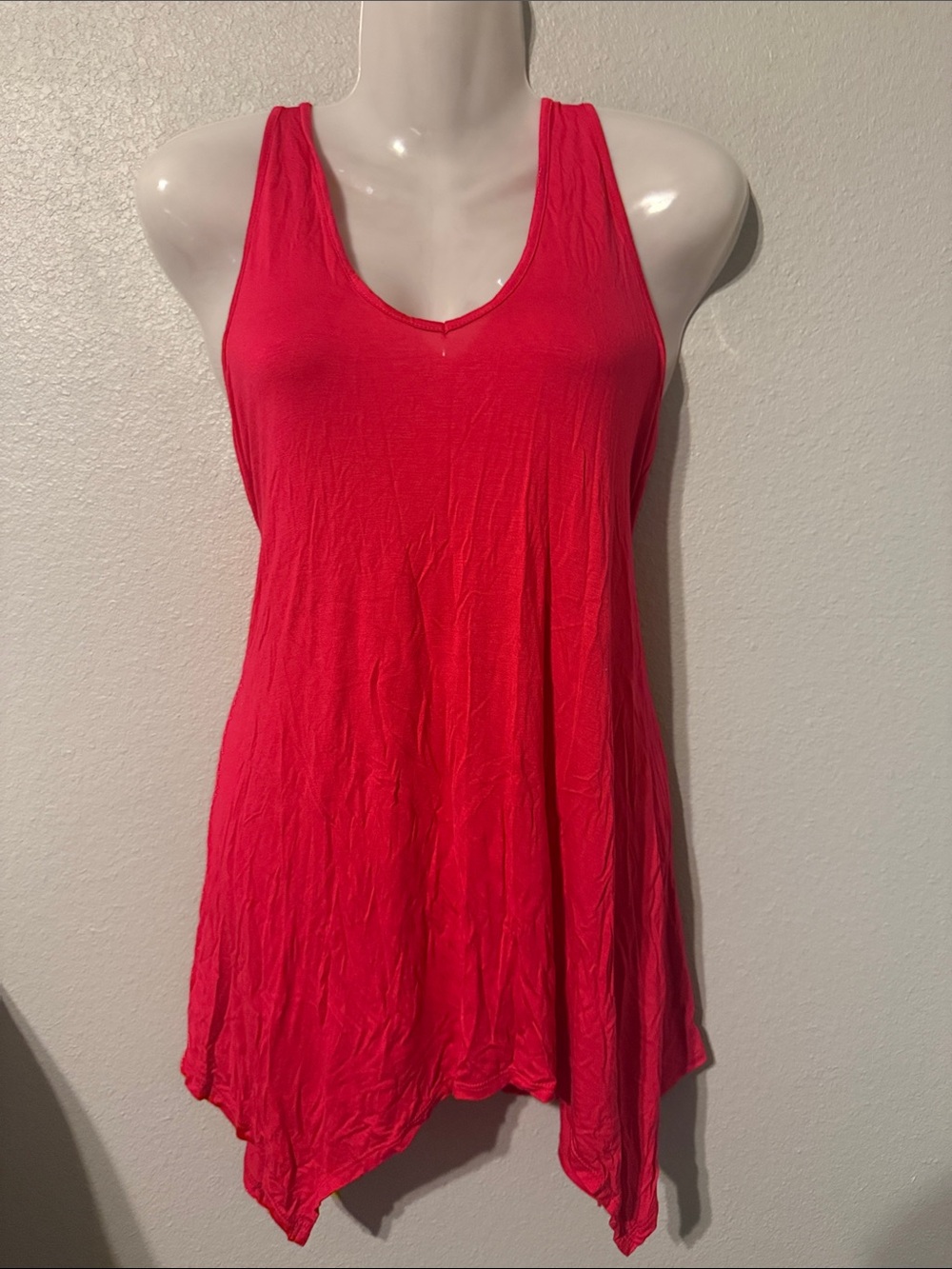 Cupio Bright Pink V-Neck Swing Tank